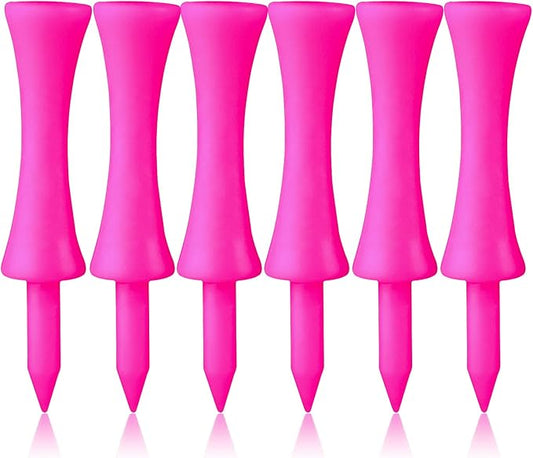 FINGER TEN Plastic Golf Castle Tees Step Down Unbreakable Mixed or Same Height Value 100 Count, 2 3/4, 2 1/4, 2, 1 3/4, 1 1/2 Inch Length Colorful for Practice