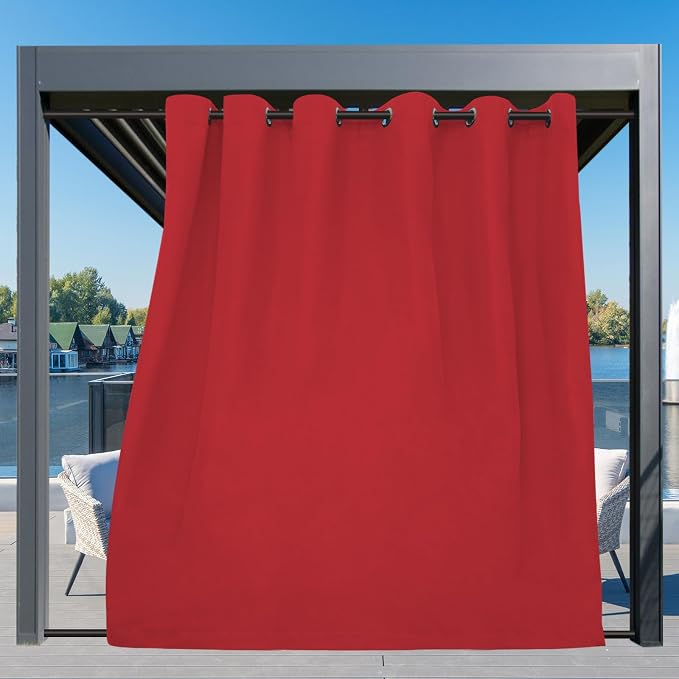 Easy-Going Outdoor Curtains for Patio 1 Panel, 110x96 inch, Weatherproof - Image 3