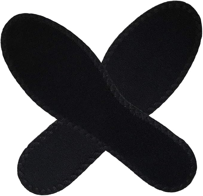 Happystep Cotton Terry Cloth Insoles, Barefoot Shoe Inserts, Sweat Absorption, Odor Control, Moisture-Wicking, Washable and Reusable, Zero Drop Shoe Insoles, 1 Pair Black and 1 Pair White (Women 6)