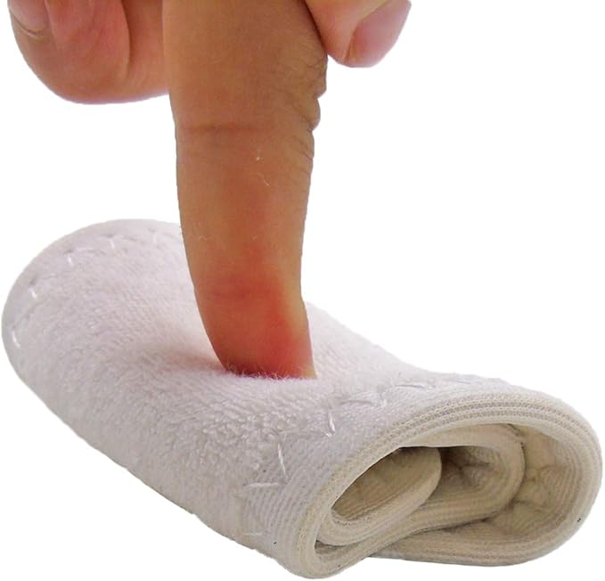 Happystep Cotton Terry Cloth Insoles, Barefoot Shoe Inserts, Sweat Absorption, Odor Control, Moisture-Wicking, Washable and Reusable, Zero Drop Shoe Insoles, 2 Pairs of White (Women Size 7)