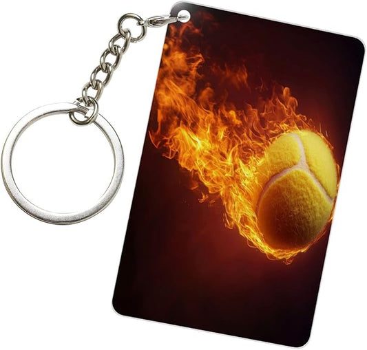 Keychain - Rectangular Acrylic Keychain Daily Key Ring Car Key Fob Holder 2X3 Inch
