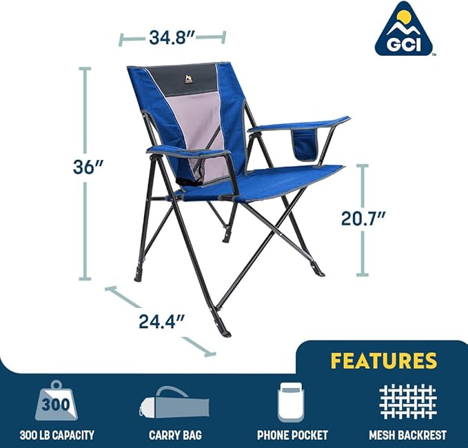 GCI Outdoor Comfort Pro Chair, Heathered Pewter Gray - Image 3