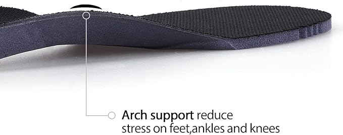 2 Pair-Insoles for Mens Replacement Shoe Inserts for Work Boot Running Shoes-Shock Absorption and Cushion for Feet Relief,Comfort Inner Soles for Everyday Use Black 44EU/US11