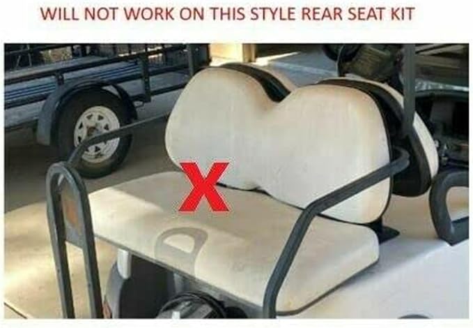 Huskey 4PCS Golf Cart Front Seat Covers for EZGO Medalist/TXT 94-13 Custom Two-Tone Black Diamond Stitching with Black Piping, Marine Grade Vinyl Material, Staple on Design