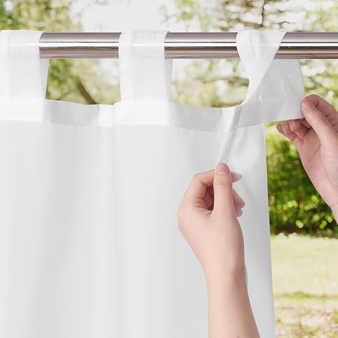 NICETOWN 2 Panels Ivory Outdoor Curtains by NICETOWN