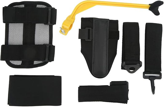 5Pcs Golf Swing Trainer Set, Swing Correcting Arm Band, Wrist Fixed Band and Leg Rod Corrector, PVC Neoprene Posture Correction Training Aid for Golfers, Includes Arm Band