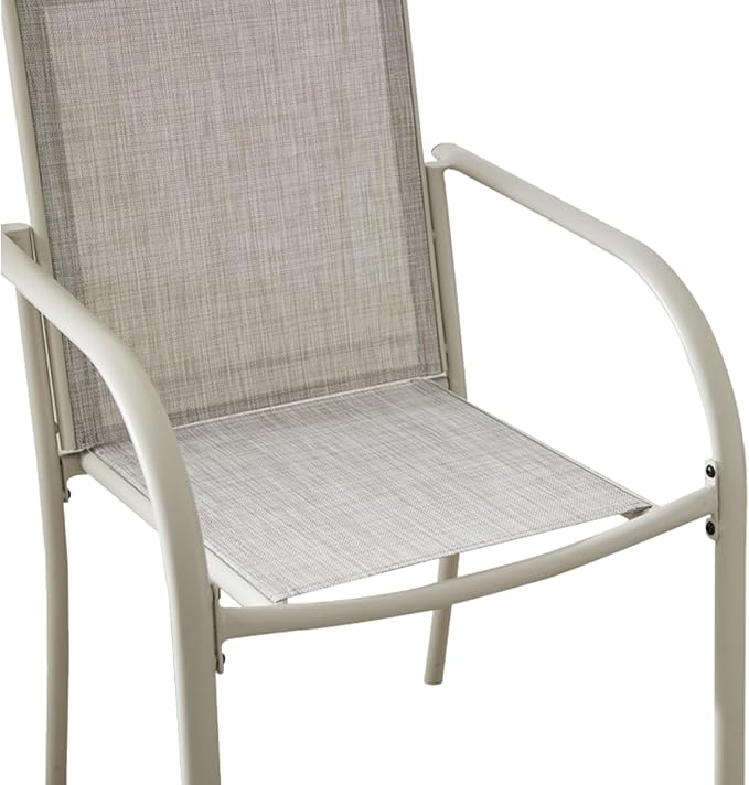 Stackable Patio Chairs Set of 8, Outdoor Dining Chairs - Image 7