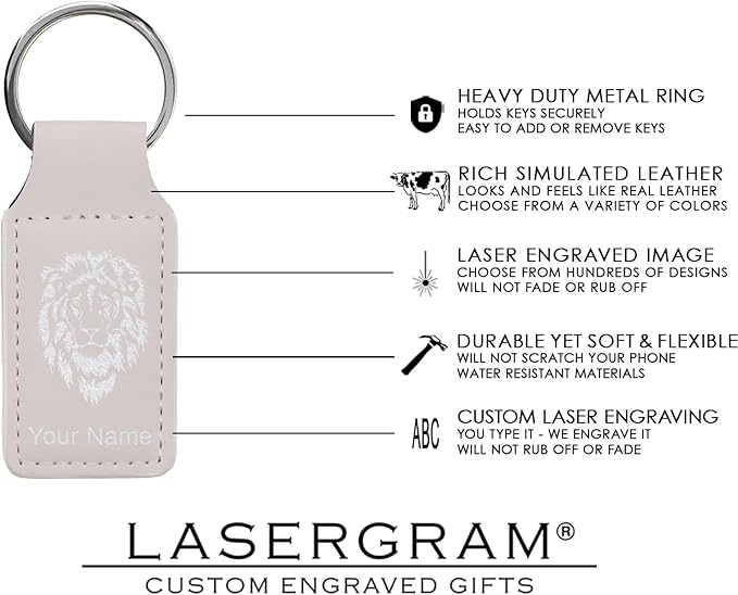 LaserGram Rectangle Keychain, Disc Golf, Personalized Engraving Included