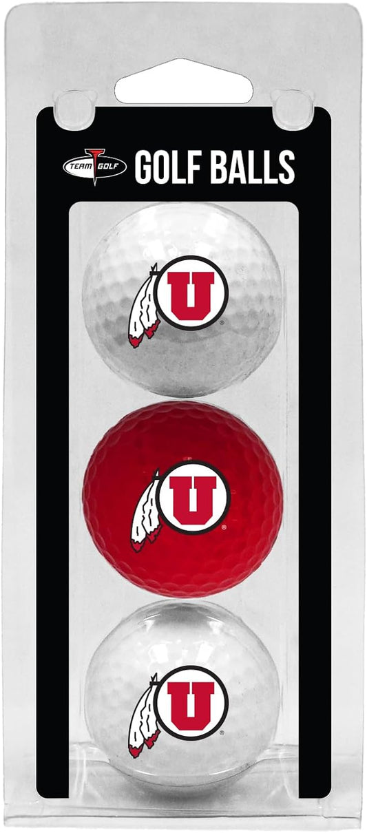 Team Golf NCAA Regulation Size Golf Balls, 3 Pack, Full Color Durable Team Imprint