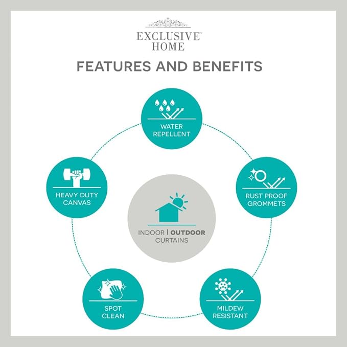 Exclusive Home Cabana Solid Indoor/Outdoor Light Filtering Hook-and-Loop Tab - Image 12