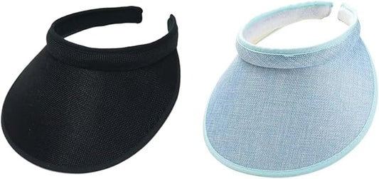 Cloth Covered Slip-On Visor for Women, Adjustable Cap Sports Sun Visors for Men