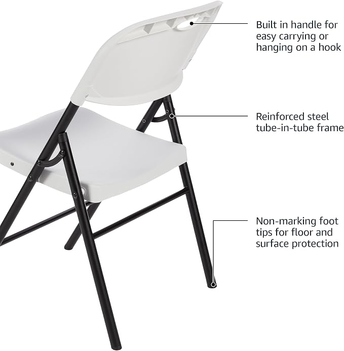 Amazon Basics Portable Folding Plastic Chair - Image 5