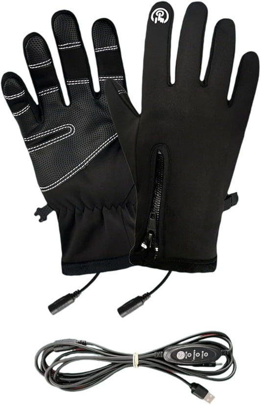 Heated Gloves for Men Women, Fast Heating Fleece Interior Gloves, Windproofing Winter Outdoor for Skiing Cycling Golf Hiking
