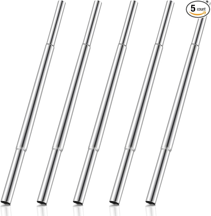 5 Pcs Golf Club Extensions Steel Shaft for Iron Wooden Golf Repair and Replacement of Equipment Parts
