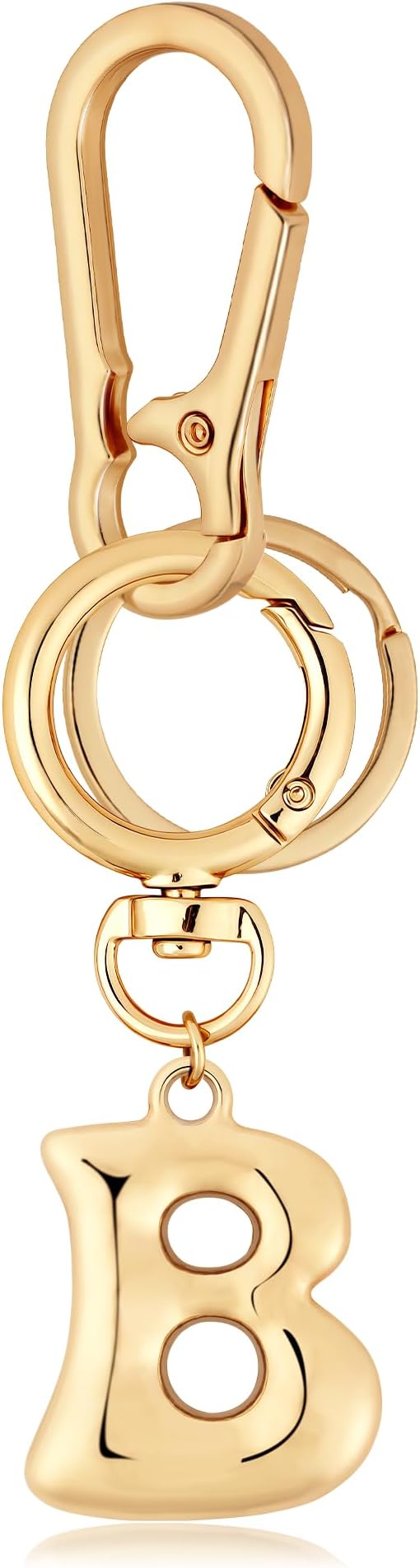 Gold Bubble Heart, Cherry, Bow & More Designs Letter Initial Keychain Bag Charms – Cute Purse Charms for Handbags