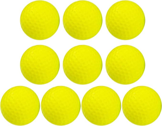 10 Pack Pu Foams Golf Practice Ball Realistic Feel Flight Training Ball for Indoor Outdoor Ball Colored