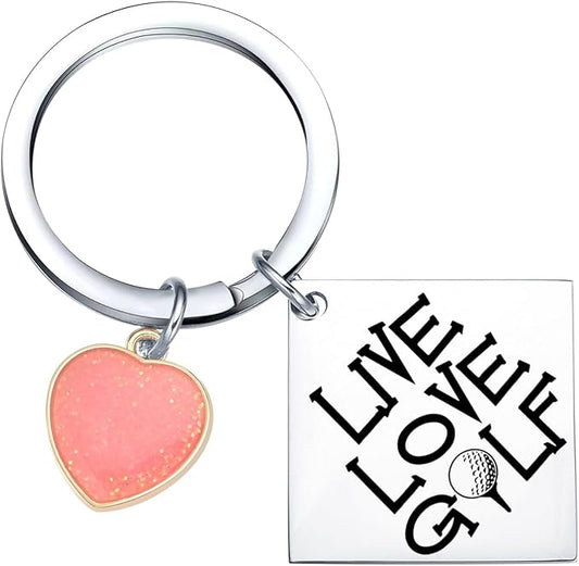 Golf Player Gifts Golf Charm Keychain Golf Coach Appreciation Keychain Golf Cart Driver Keychain