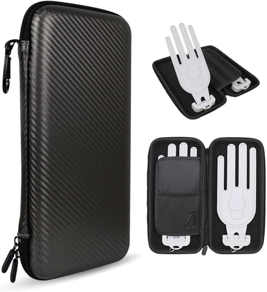 Scott Edward Golf Glove Case Holder with Golf Glove Shaper Protective Golf Accessories Case Bag Hard Case Organizer with Storage Slots for Balls, Tees, Markers, Golf Gifts for Men & Women