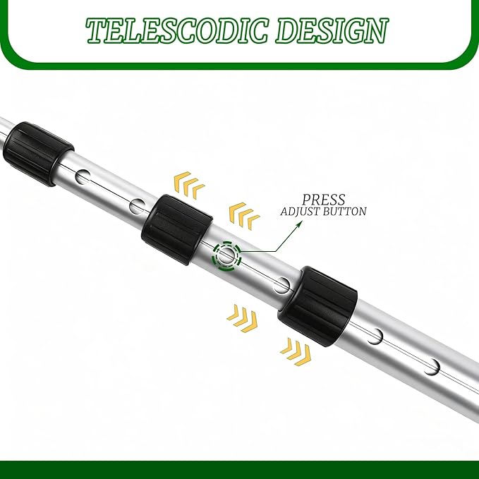 Golf Travel Support Pole, 20.5-51.2 inches Telescoping Aluminum Rod, Protects Clubs, Fits All Travel Bags