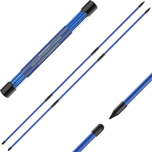 Golf Alignment Sticks 2 Pack,Upgraded 48" Collapsible Alignment Stick Golf Training Aid for Aiming, Putting, Swing Trainer, Golf Training Sticks with Clear Tube Case