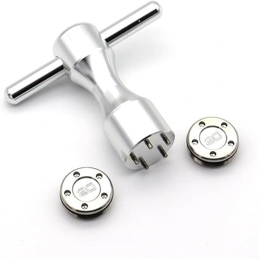 MOTONG 2 x 20g Custom Weights + Wrench for Titleist Scotty Cameron Newport, Button Back, My Girl, Select GoLo, Select Mid & Long, California, Kombi & Futura X (Silver)