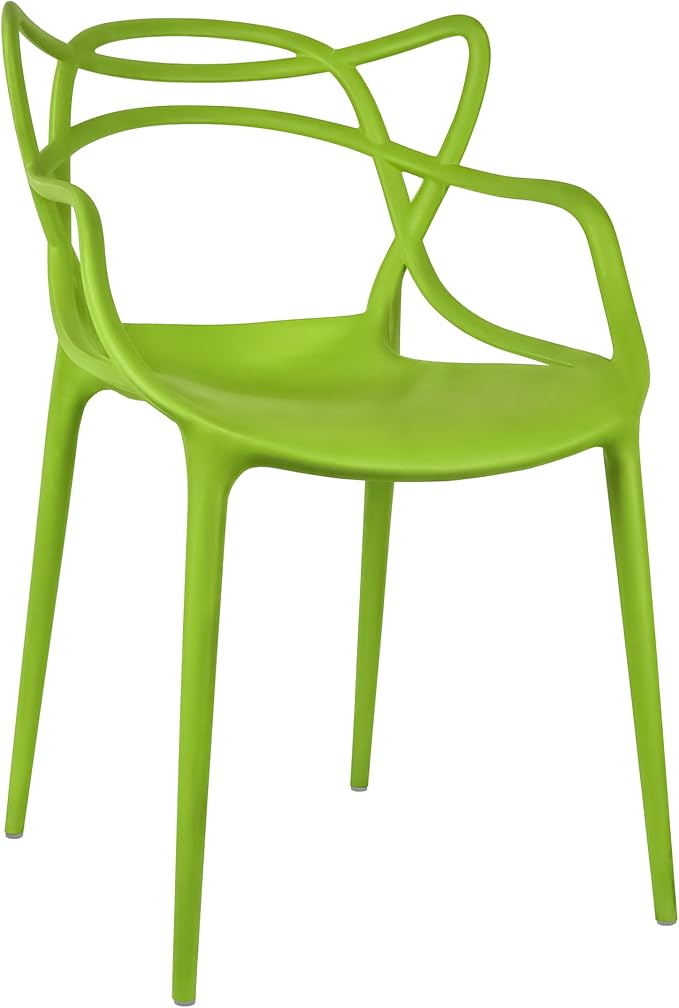 2xhome Modern Dining Chair | Stackable Indoor or Outdoor Entangled Side Chair | - Image 6