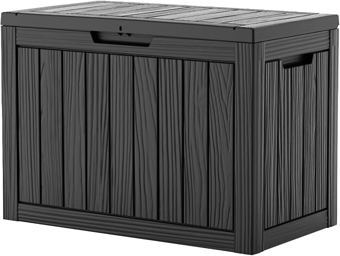56 Gallon Outdoor Storage Box Waterproof UV Resistant Deck Box | Lockable by EASYUP