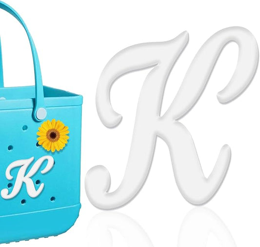 Mity rain Letter Charms for Bogg Bag，Alphabet Lettering Accessories Charms Compatible with Bogg Bag Original All Models, Insert Decorative Letter for Handbag Beach Tote Bag K