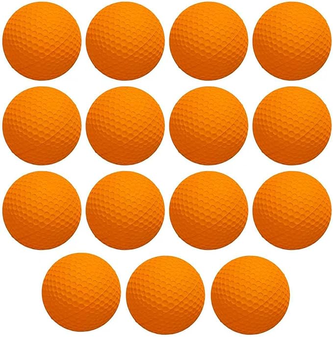 D-Xam Foam Golf Balls Bulk Practice Golf Ball Soft Multicolor, Yellow, White or Orange | Long Lasting & Realistic Feel | Limited Flight Use Indoors Outdoors Backyard Training