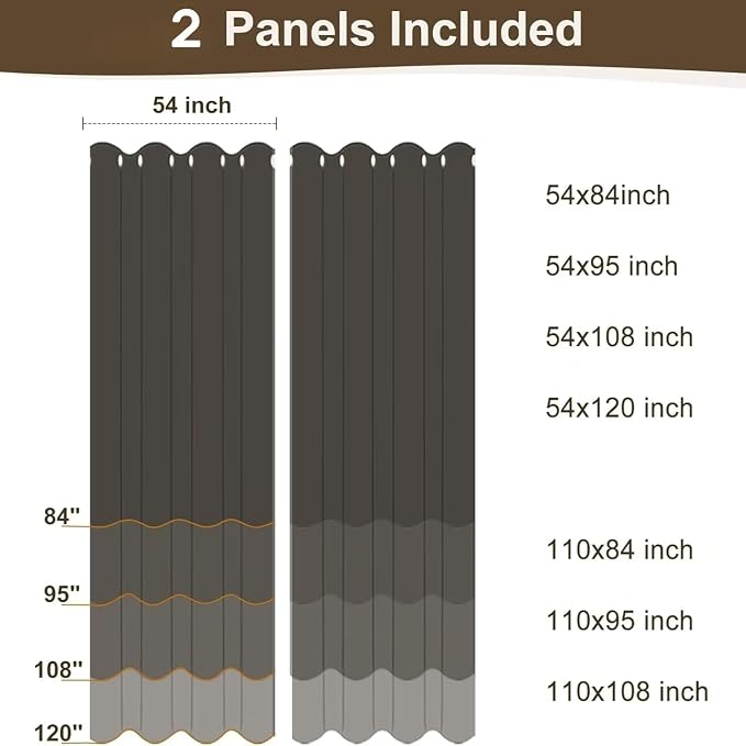 Linen Outdoor Curtains for Patio Waterproof 2 Pcs 54x84 In Taupe | Light - Image 8
