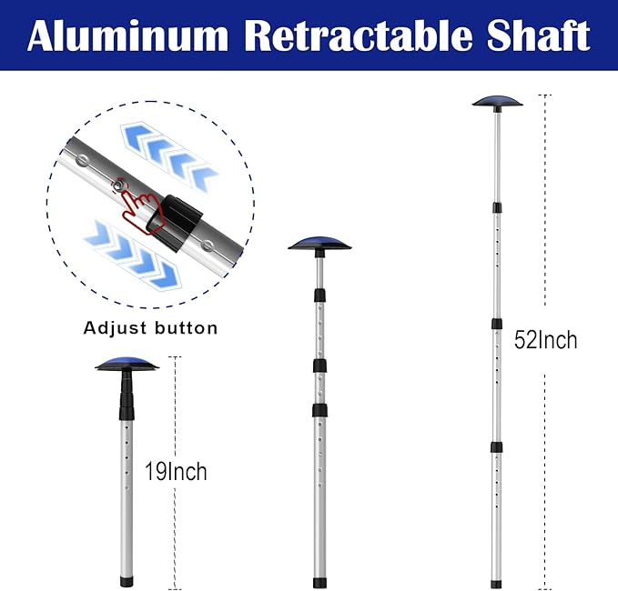 Golf Travel Bag Support Pole Aluminium Golf Travel Bag Pole 52In to Protect Golf Clubs from Impacts,Retractable Shaft Fit Golf Bag