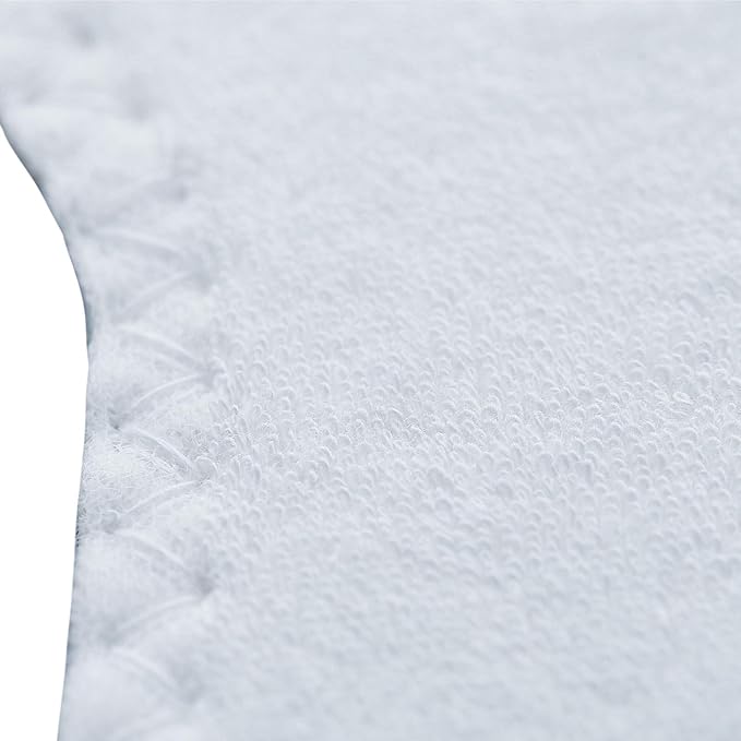 Happystep Cotton Terry Cloth Insoles, Barefoot Shoe Inserts, Sweat Absorption, Odor Control, Moisture-Wicking, Washable and Reusable, Zero Drop Shoe Insoles, 2 Pairs of White (Women Size 7)