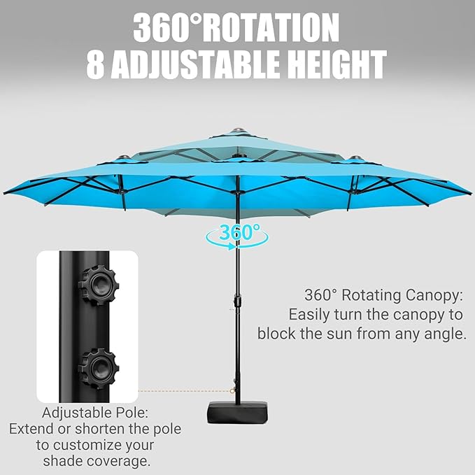 15FT Double-Sided Patio Umbrella - Image 3