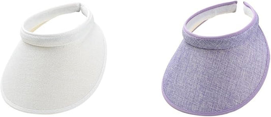 Cloth Covered Slip-On Visor for Women, Adjustable Cap Sports Sun Visors for Men