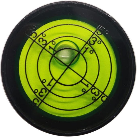 Aluminium High Precision Horizontal Leveler Bead Bubble Level Tool Circle Round Diameter 1.2 Inch 30mm (Black,Green)