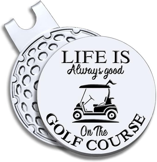 Men Golf Ball Marker with Magnetic Hat Clip, Funny Golf Accessories Gifts for Men, Novelty Birthday Gifts for Male Golfer Fan