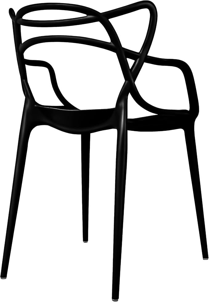 2xhome Modern Dining Chair | Stackable Indoor or Outdoor Entangled Side Chair | - Image 7