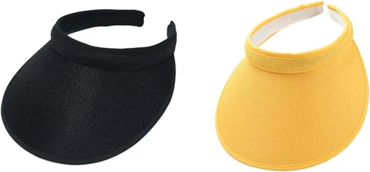 Cloth Covered Slip-On Visor for Women, Adjustable Cap Sports Sun Visors for Men