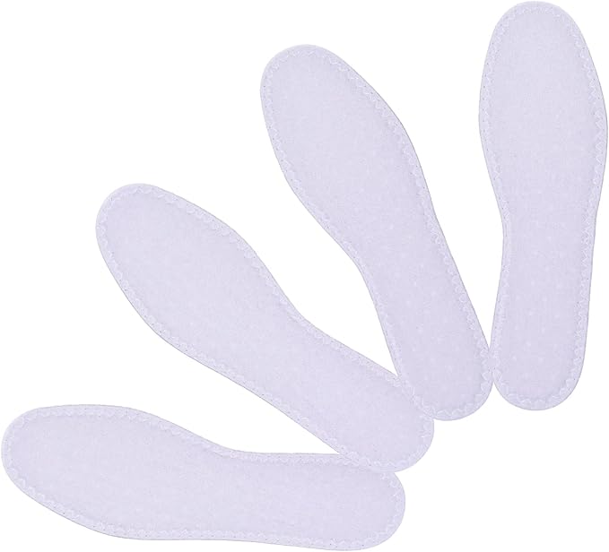 Happystep Cotton Terry Cloth Insoles, Barefoot Shoe Inserts, Sweat Absorption, Odor Control, Moisture-Wicking, Washable and Reusable, Zero Drop Shoe Insoles, 2 Pairs of White (Men Size 10)
