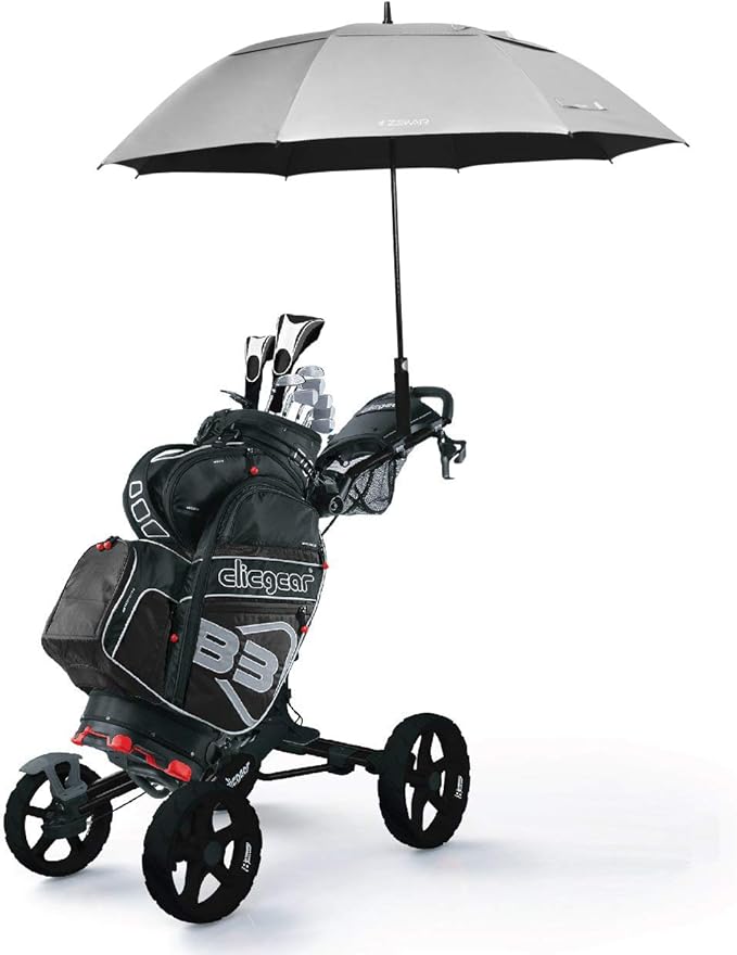 ZEKAR 62" & 68" Windproof Large Vented Canopy Golf Umbrella, UPF 50+ Patio Umbrella | Sun UV Protection | Keep You Cool (Silver, 62"-Pack-of-2)