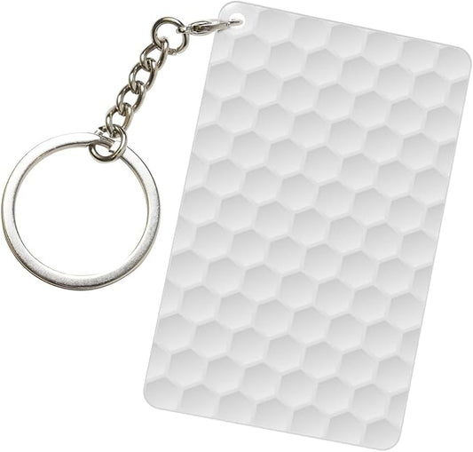 Astronaut Playing Golf Keychains Rectangular Acrylic Keychain Daily Key Ring Car Key Fob Holder 2X3 Inch