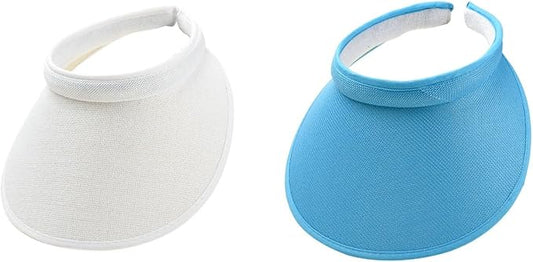 Cloth Covered Slip-On Visor for Women, Adjustable Cap Sports Sun Visors for Men