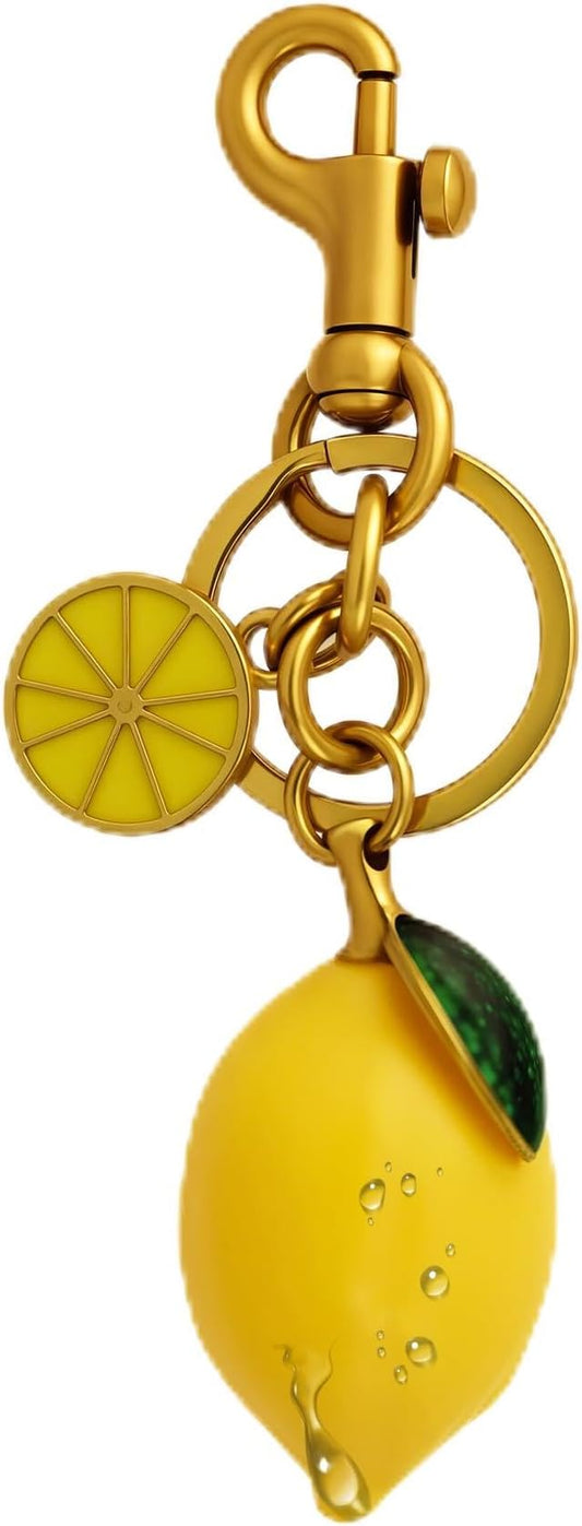 Cherry Bag Charm for Handbag, Big-Apple Strawberry Fruit Bag Charm Cherry Car Accessories KeyChain