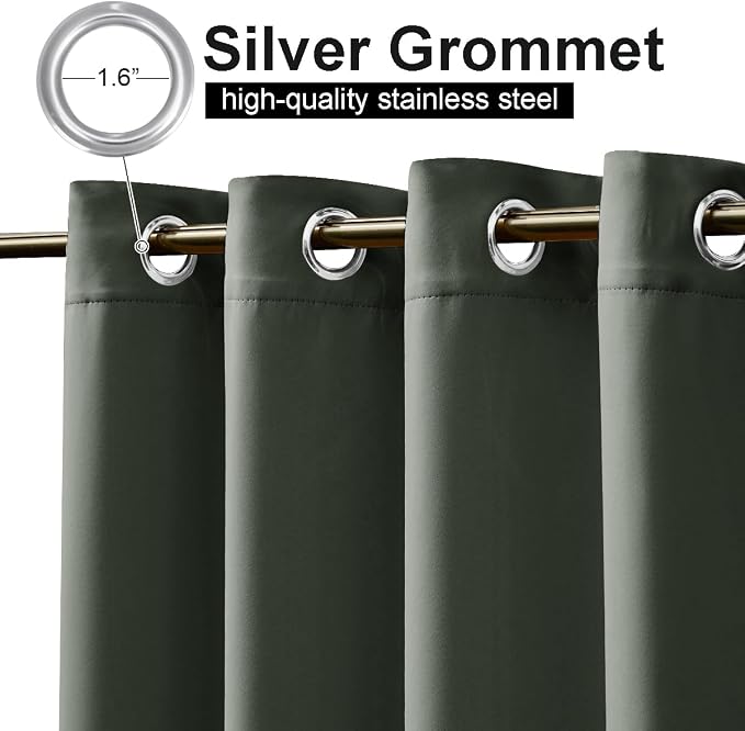 NICETOWN 2 Panels Long Outdoor Curtains Waterproof 108 inch Length - Image 3