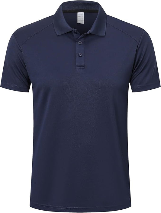 ZENGVEE Mens Polo Shirts Moisture Wicking Short Sleeve Performance Quick Dry Athletic Golf Shirts