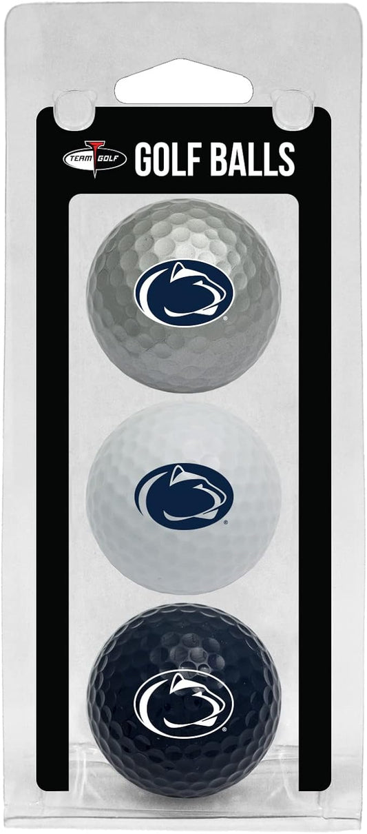 Team Golf NCAA Regulation Size Golf Balls, 3 Pack, Full Color Durable Team Imprint