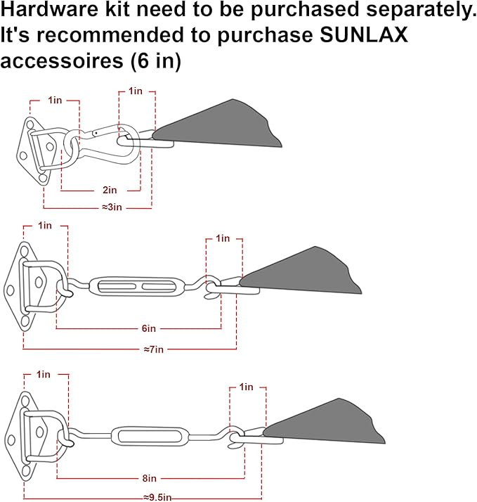 Sun Shade Sail 12'x15' Sand Rectangle Shade Cover Custom Size | 95% UV Block - Image 3
