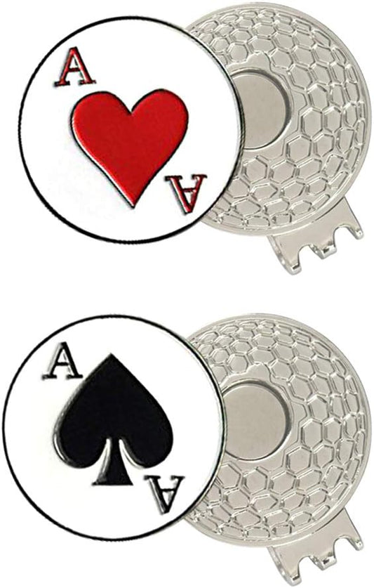 Colorful Golf Ball Markers with Silver Color Golf Hat Clips