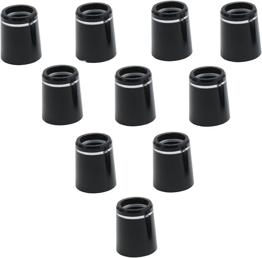 yukata Black Golf Club Ferrules 0.350inch Ring Tapered Ferrules Golf Club Parts for Most Brands of Irons and Carbon Clubs 10PCS