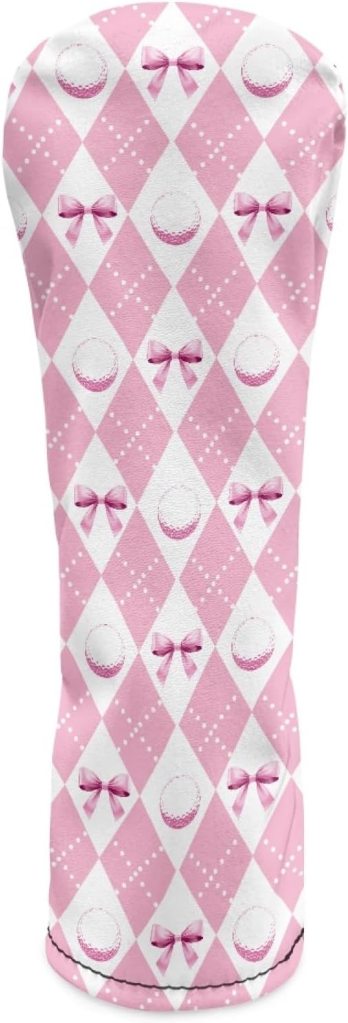 Golf Club Head Covers for Club Protective, Waterproof PU Leather Driver Fairway Wood Hybrid Head Cover